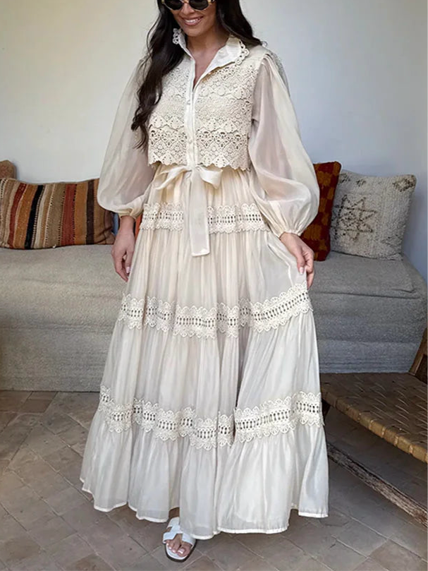 Antik Spitze Kleid