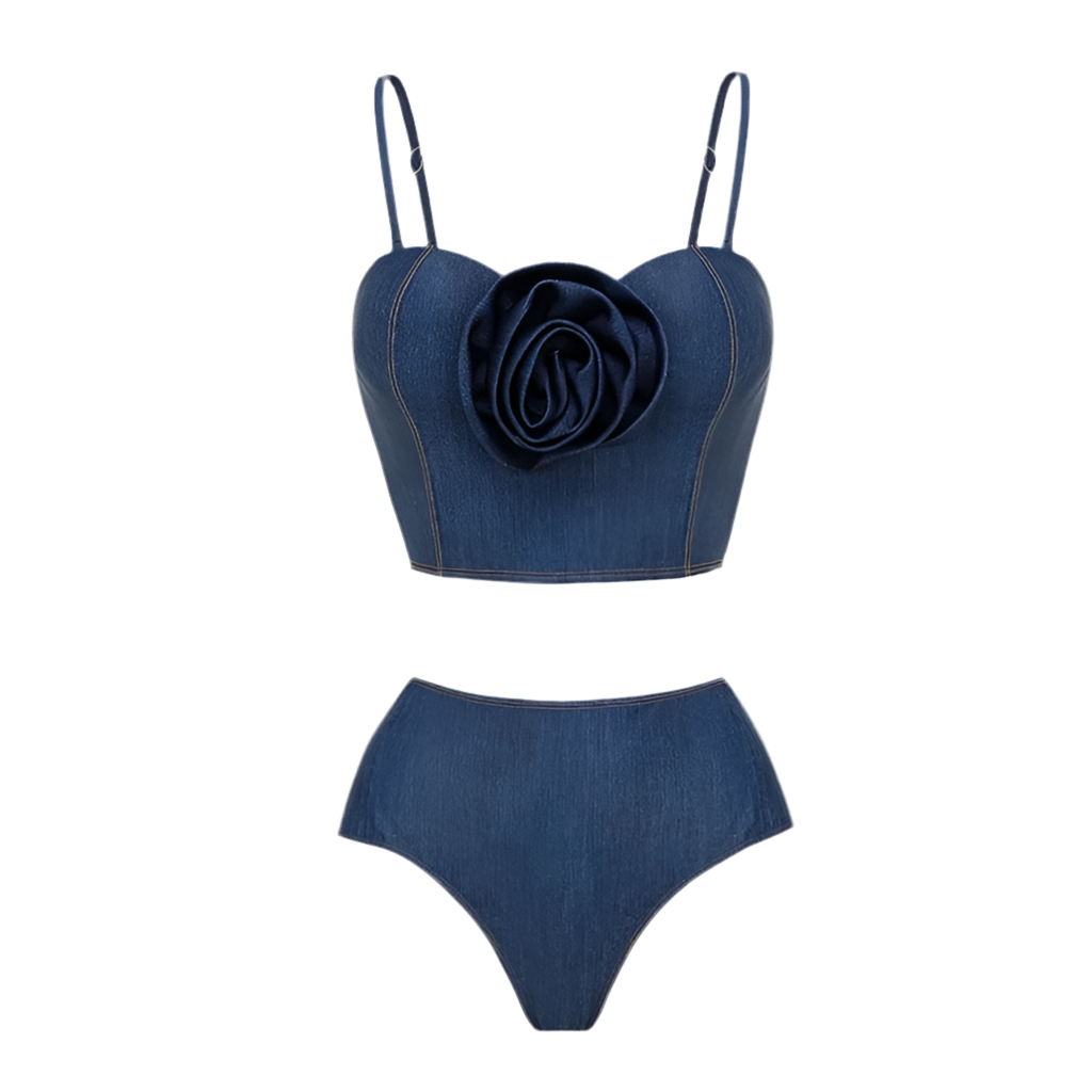 Designer Jennis 3D Flower Denim