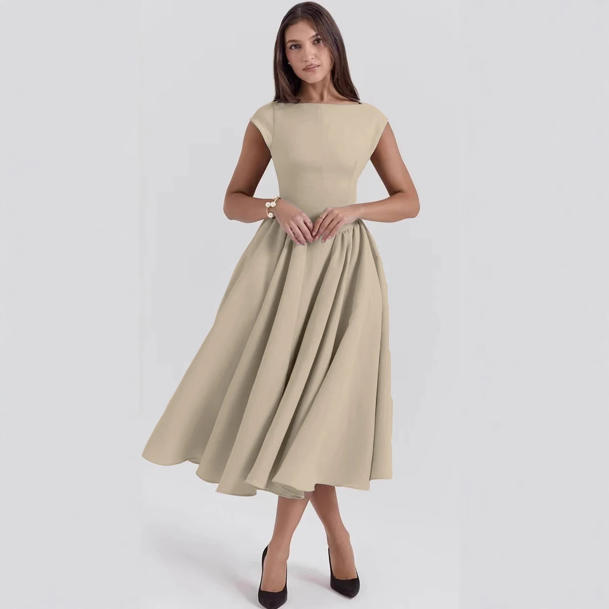 French style sexy backless dress