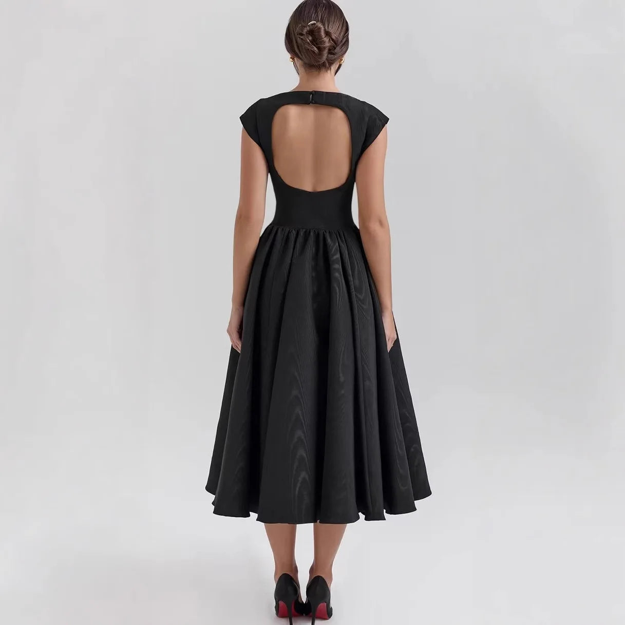 French style sexy backless dress