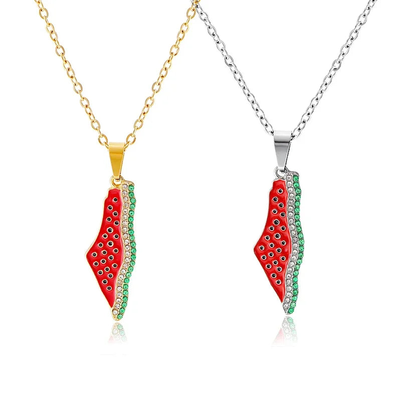 Stainless Steel Watermelon Necklace