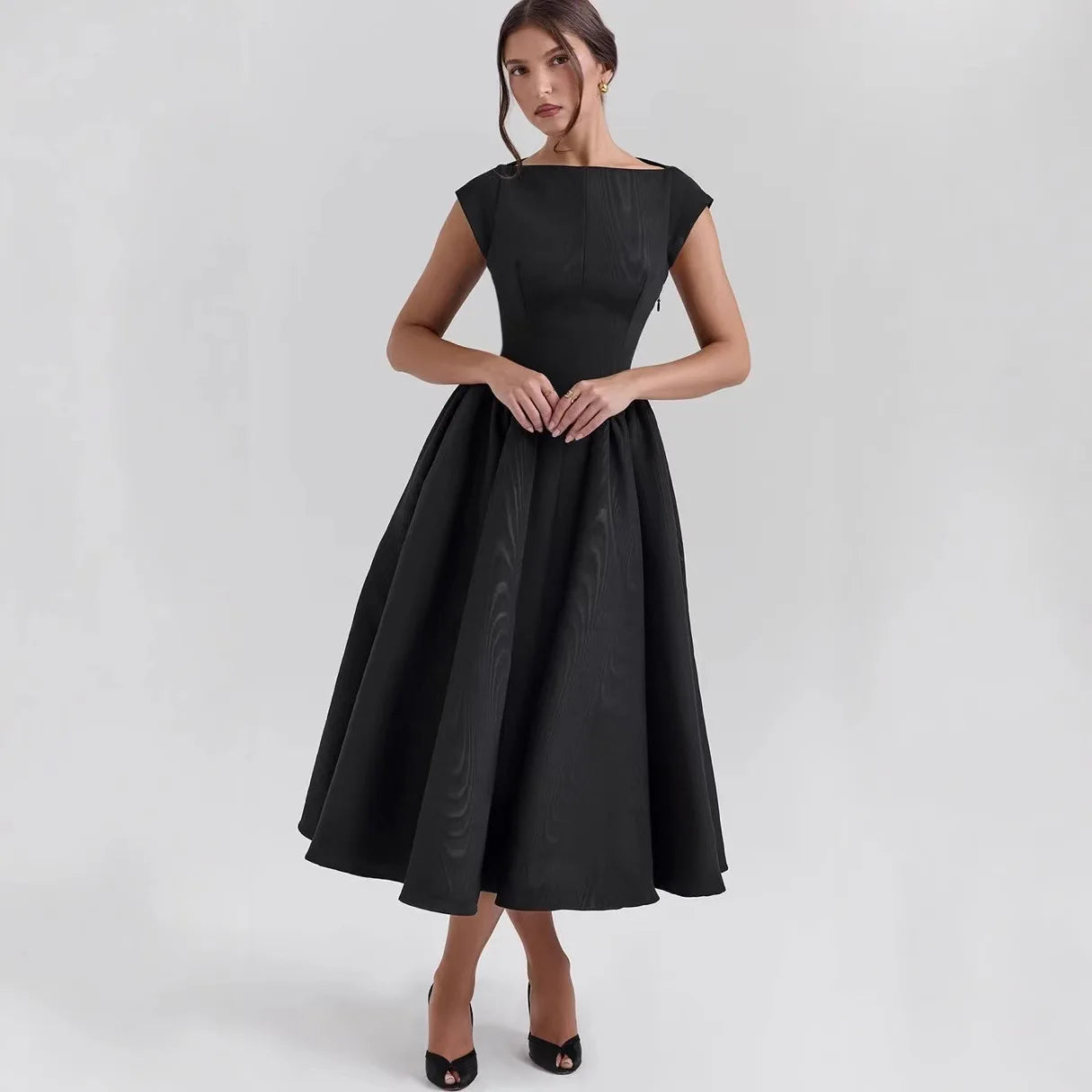 French style sexy backless dress