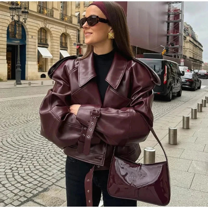 Leather bomber jackets