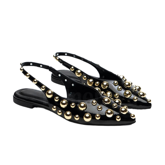 Designer Metallic Beads Schuhe