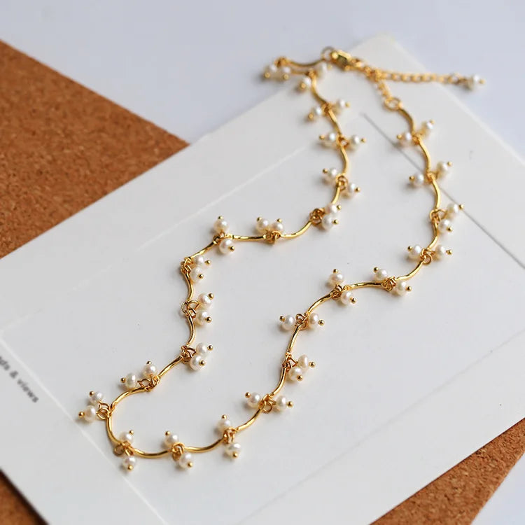 Perla Halskette und Bracelet